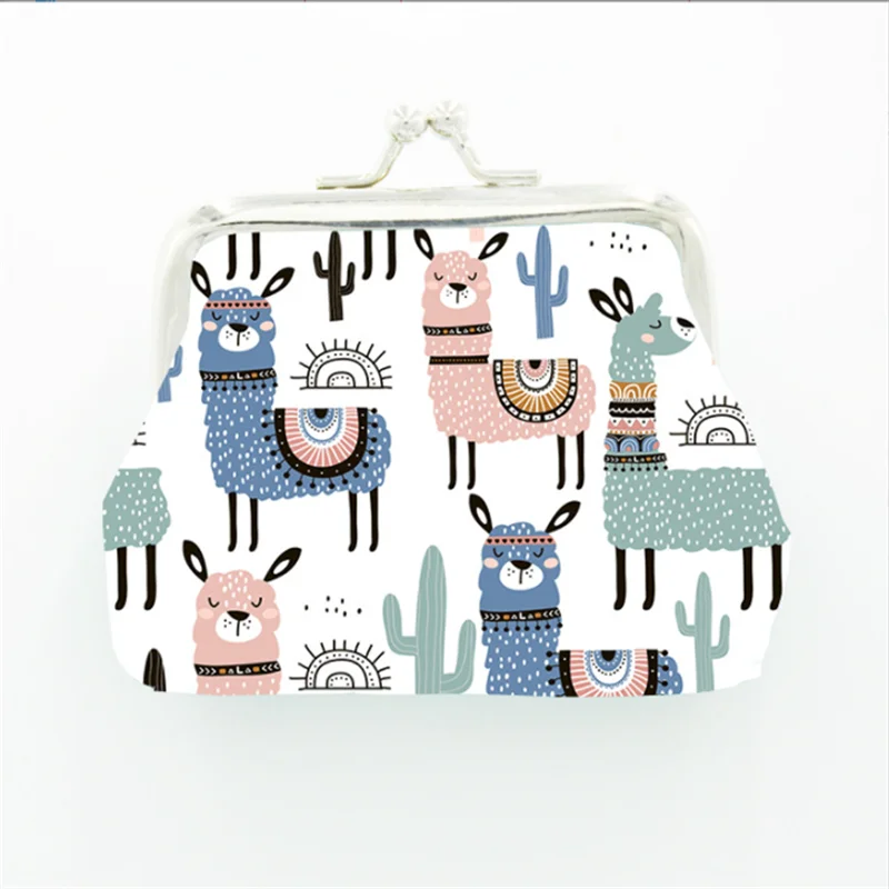 

Cute Cartoon Alpaca Coin Purses Holder Women Mini Change Wallets Money Bag Coin Bag Children Zipper Small Pouch Key Pockets