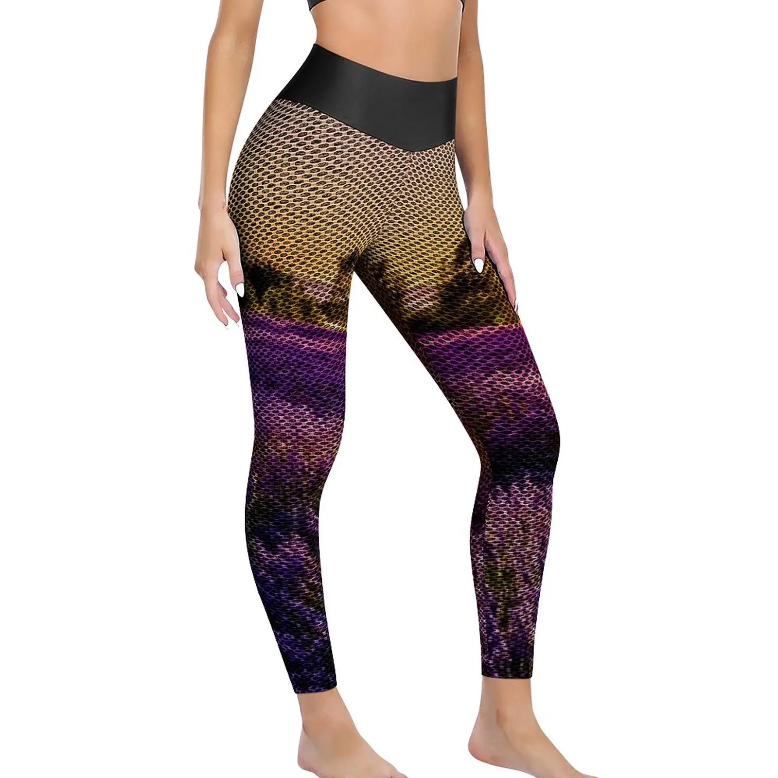 

Lavender Field Yoga Pants Sexy Nature Art Print Design Leggings Push Up Workout Leggins Women Aesthetic Seamless Sports Tights