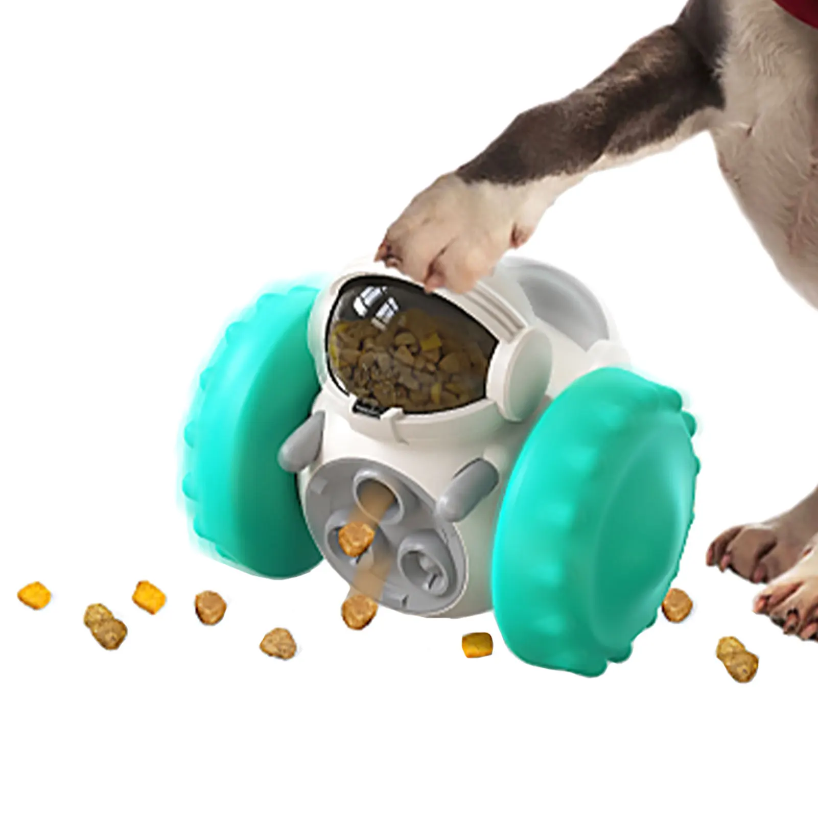 

Tumbler Pet Toy Treat Dispensing Dog Toys Fun Rolling Wheel Food Dispenser For Small Medium Large Dogs Cats Reduce Boredom