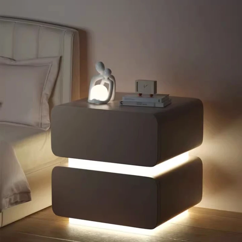 Маленькие боковые стильные тумбочки мобильные изысканные ящики ночная тумбочка
