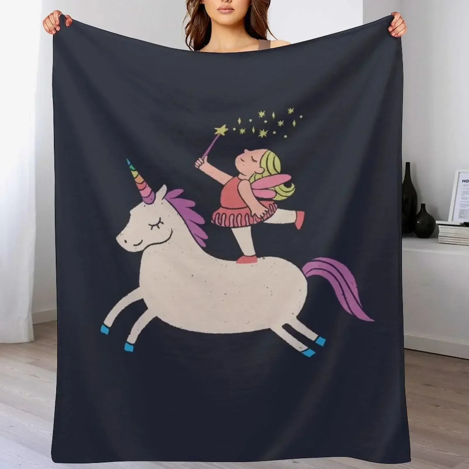 Единорог фея балерина пледы мягкие кровати модные украшения большие одеяла