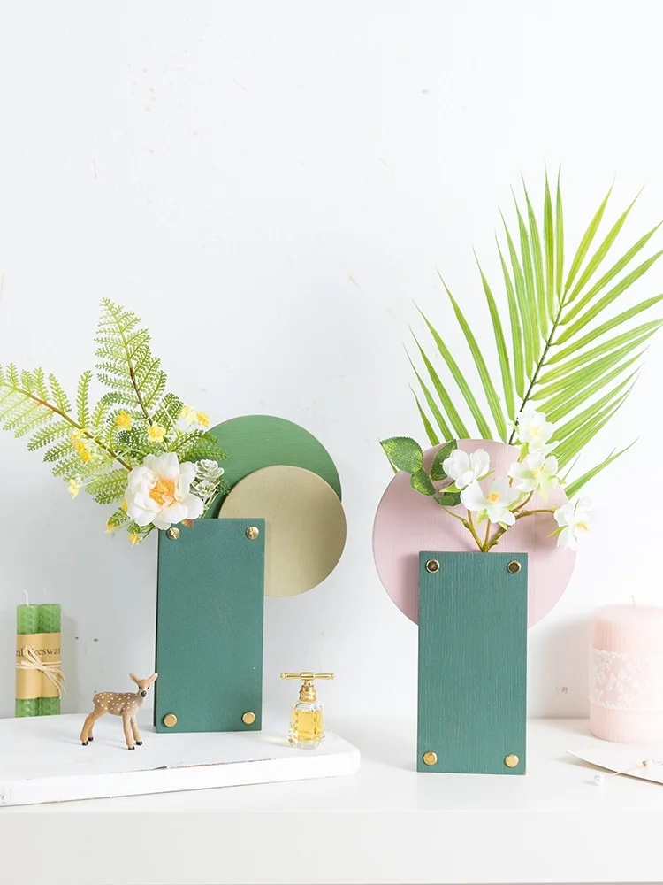 

Creative Vase Fake Flower Decoration Dining Table Home Office Ins Emulational Flower Decoration Table-Top Decoration