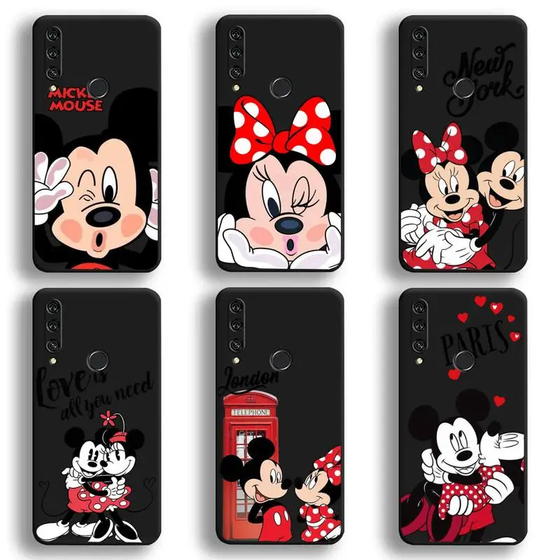 

Cute Cartoon Mickey Minnie Phone Case For Huawei Y6P Y8S Y8P Y5II Y5 Y6 2019 P Smart Prime Pro