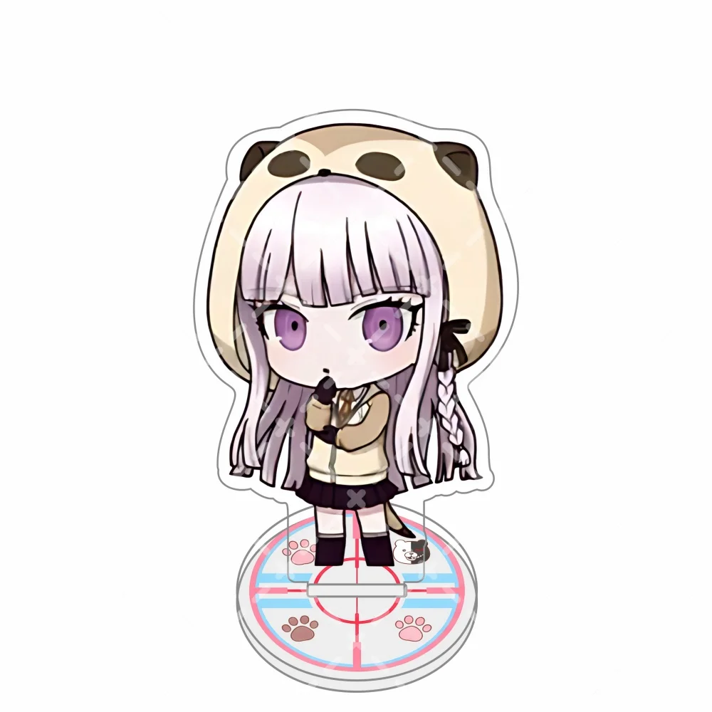Фото Акриловая подставка Danganronpa: Гундам Танака в версии Hippo Hood Q, двусторонняя, с хомяком, аниме-парень, декор для стола, подарок для фанатов и коллекционеров №4