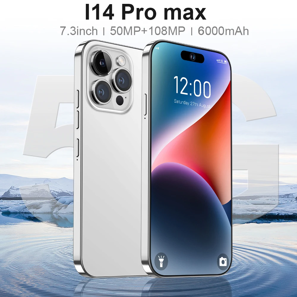 

Смартфон глобальная версия I14 Pro Max, 16 ГБ, 1 ТБ, экран 7,3 дюйма, HD, камера 50 + 6000 МП, мАч, Android 12