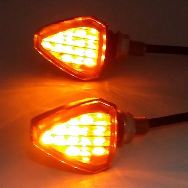 

Black Triangle LED Turn Signal Light For Honda Kawasaki Suzuki Yamaha Ducati ATV