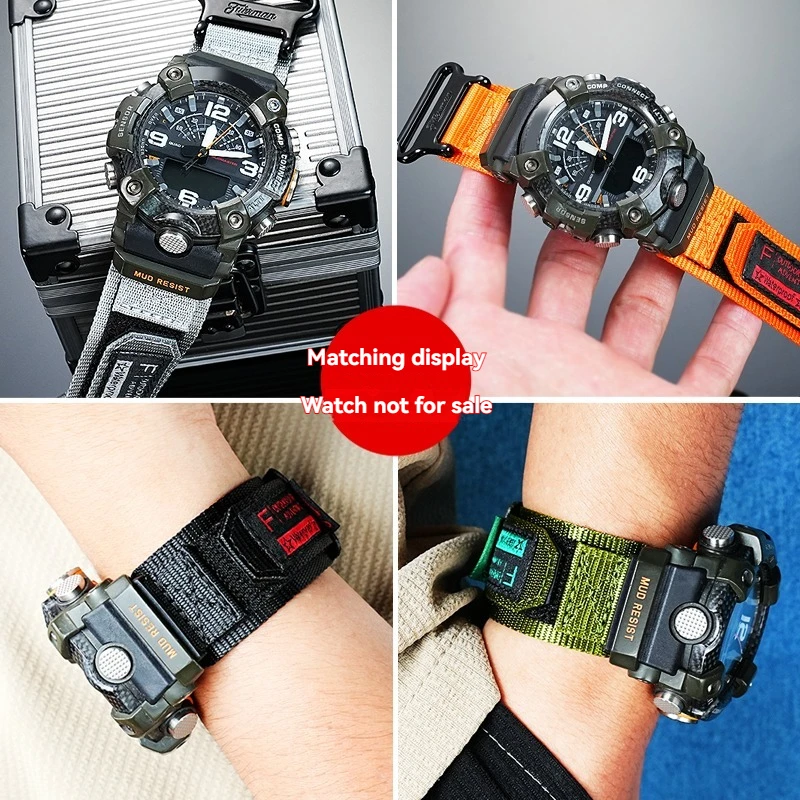 Фото Для CASIO G-Shock GG-B100Mudmaster 3-го поколения-сменный нейлоновый холщовый ремешок для уличных часов, аксессуары в стиле милитари №3