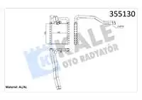 

Радиатор нагревателя для 355130-