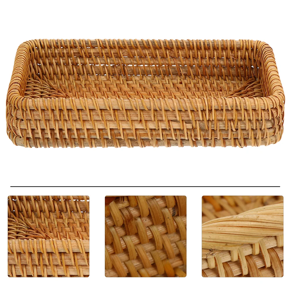 

Weaving Craft Basket Household Basket Rattan Woven Desktop Storage Container
