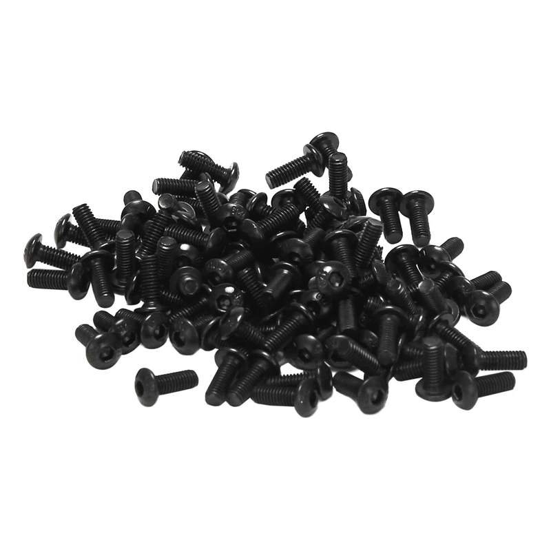 

M3x8mm Thread Button Head Hex Socket Cap Screw Bolt 100 Pcs