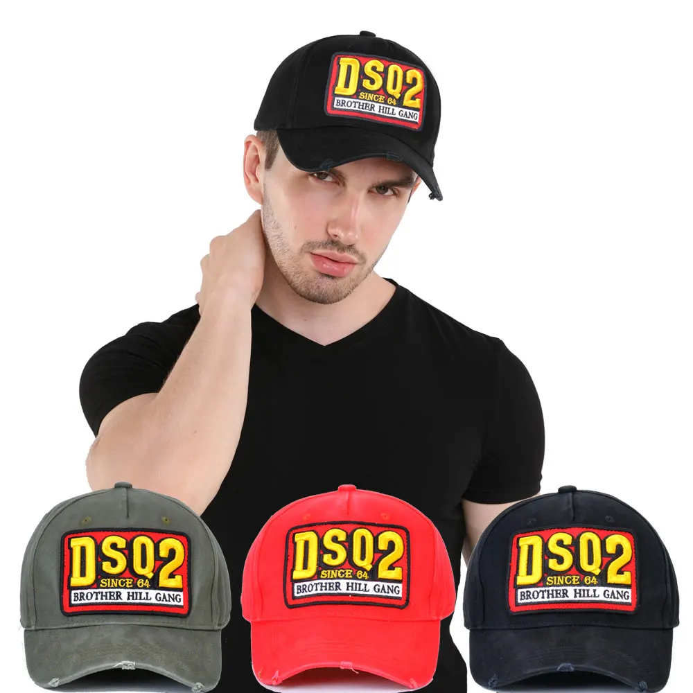 

DSQ2 cotton men's baseball cap, pointed cap, decorative truck cap, buckle type outdoor