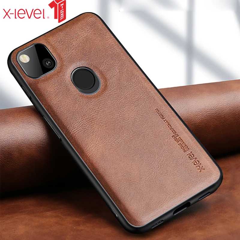 

For Google Pixel 5 6 4A Case X-Level Retro Leather Soft Silicone Edge Protective Back Cover for Google 4A 4G Pixel 6 Pro 5G