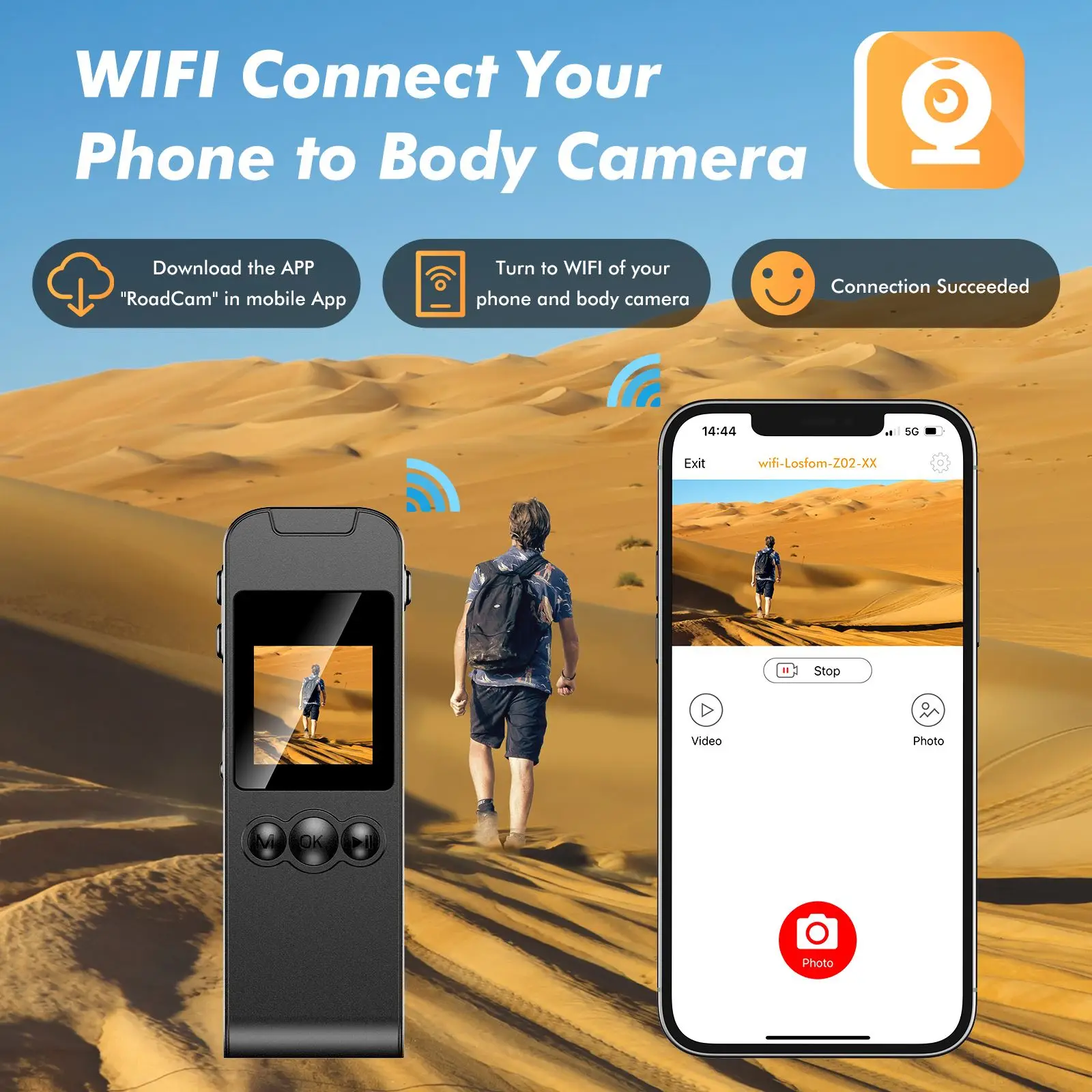 Нательная камера 1296P HD DVR с Wi-Fi видеорегистратор циклическая мини-камера