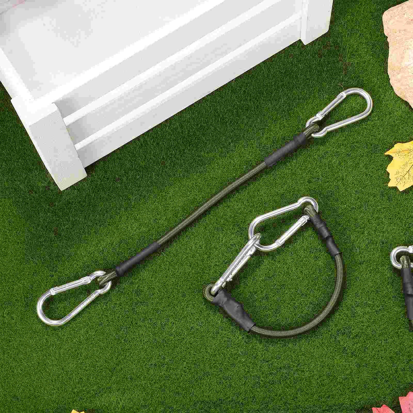 

6 Pcs Elastic Rope Tent Fixing Belts Outdoor Teepee Bungee Cords Heavy Duty Camping Luggage Ropes Adjustable Carabiner Hooks