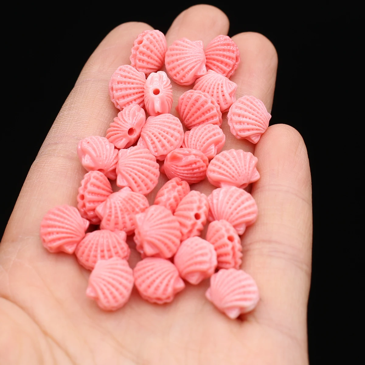 

10pc Natural Coral Beads Cute Pectinidae Spacer Through Hole Bead for Jewelry Making Diy Women Necklace Bracelet Accessories
