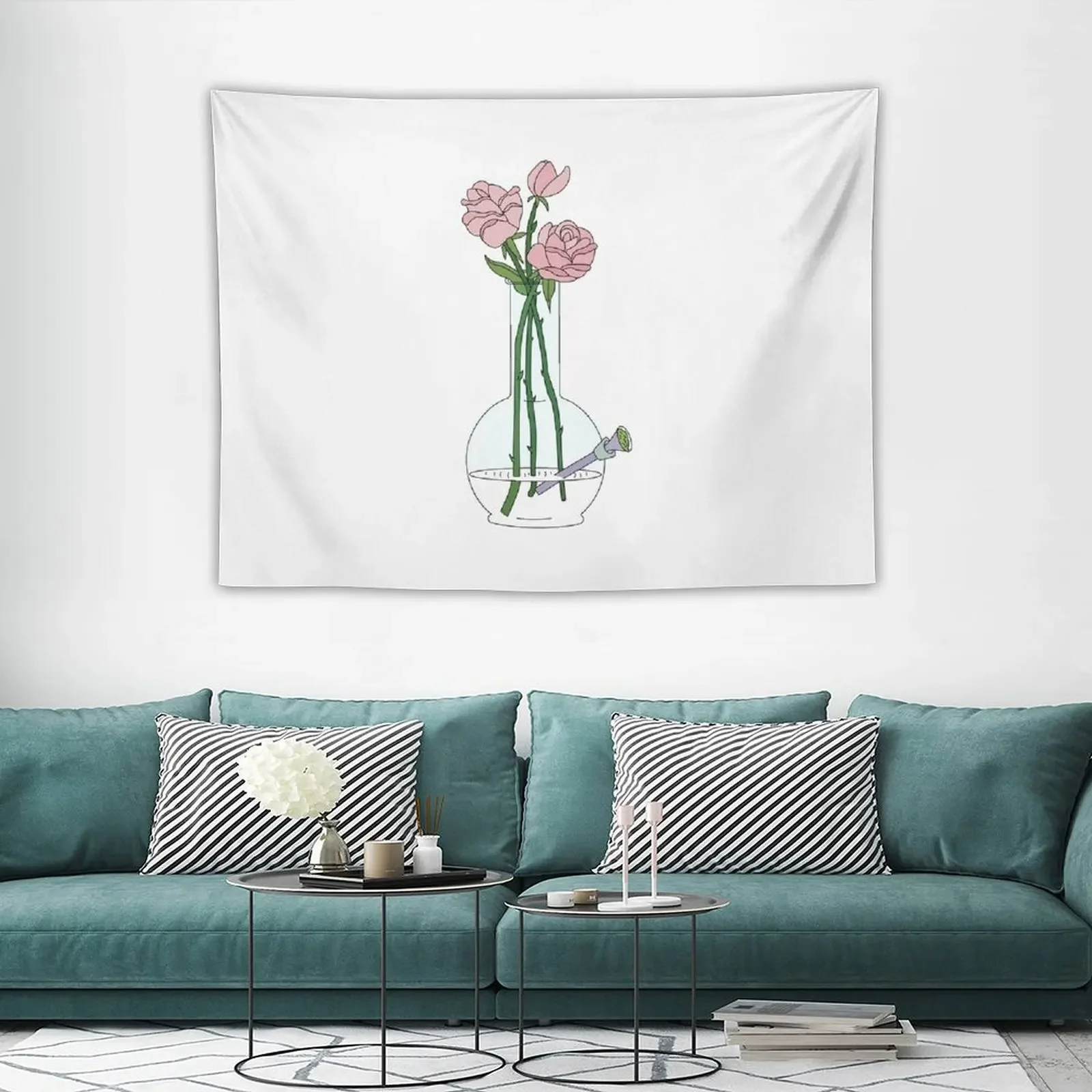 Гобелен с розами и Бонг украшение для дома настенный гобелен