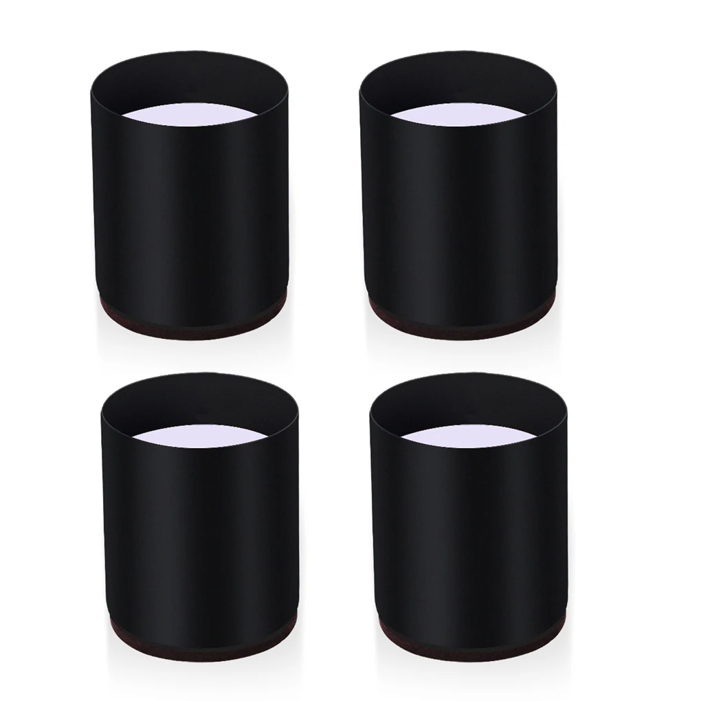 

4 Pieces Round Table Leg Risers Sofa Lifter Blocks Damping Household Office Furniture Improvement Accessories Black