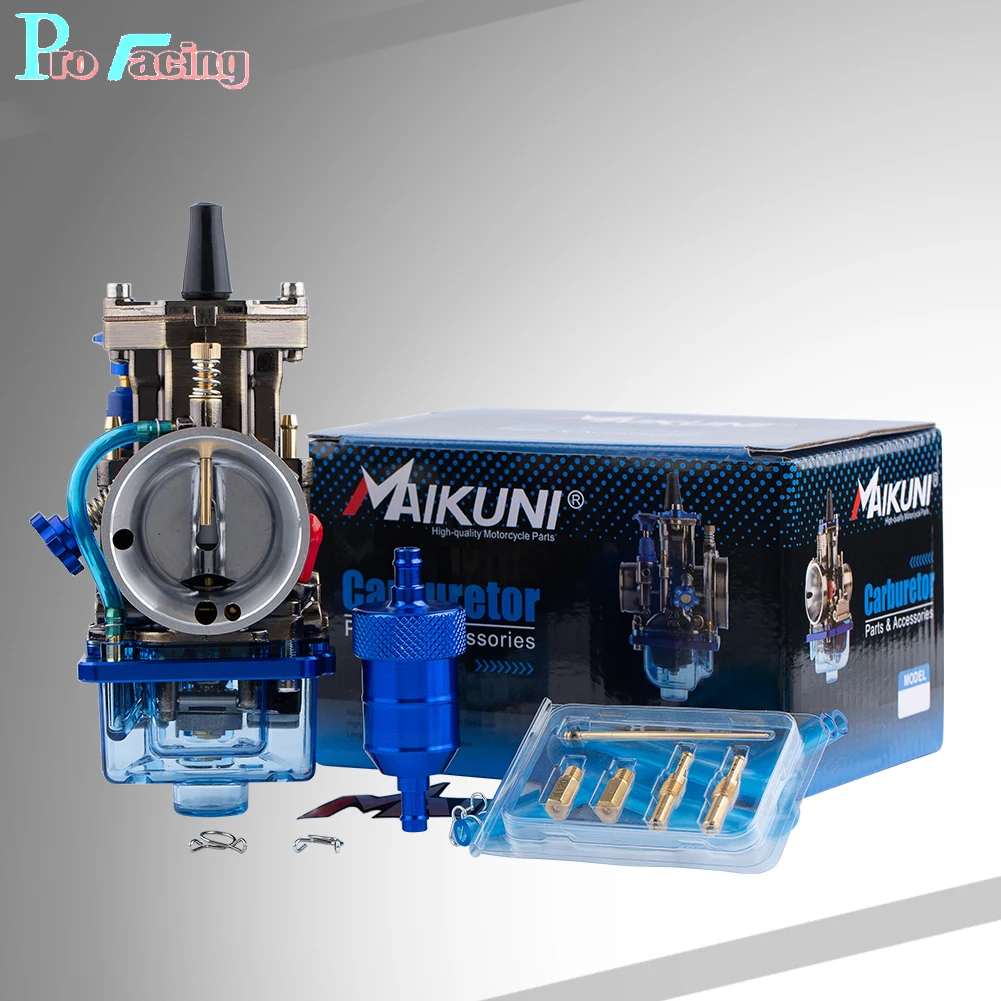 Универсальный карбюратор PWK 21 24 26 28 30 32 34 мм для Mikuni Maikuni OKO YZ85 Power Jet Blue прозрачная