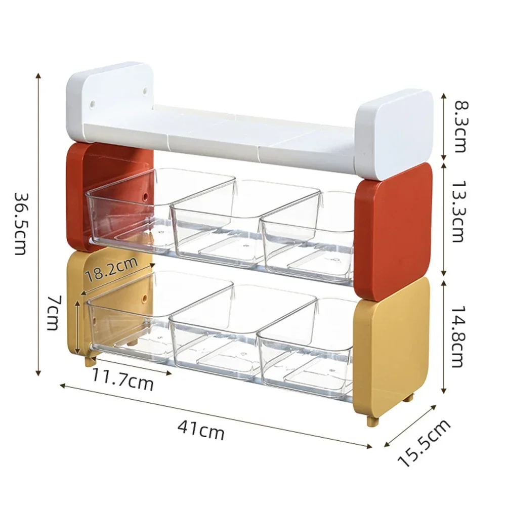 Office 3 Layers Tea Bag Storage Box Capsules Coffee Cup Rack Room Multi-layer Drawer-type Desktop