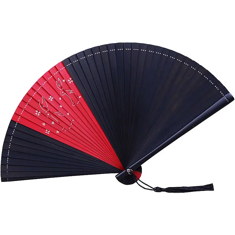 

All bamboo carving ladies folding fan Outdoor personalized decorative hand fan Home decoration gift craft folding fan 7.07 in