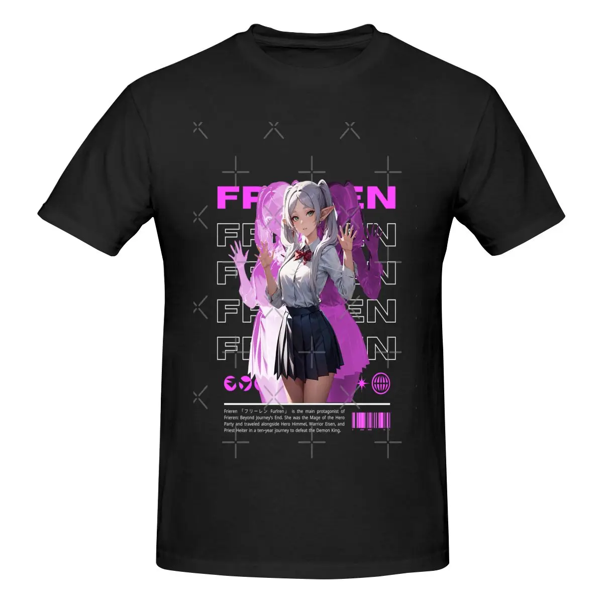 Мужская футболка Funny School Sousou No Frieren Anime Arth Active топы с принтом свободные и