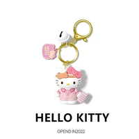 anime figure cartoon hellow kittys cinnamoroll kuromi melodys action figure toy figurines keychain key chain pendant kids gifts