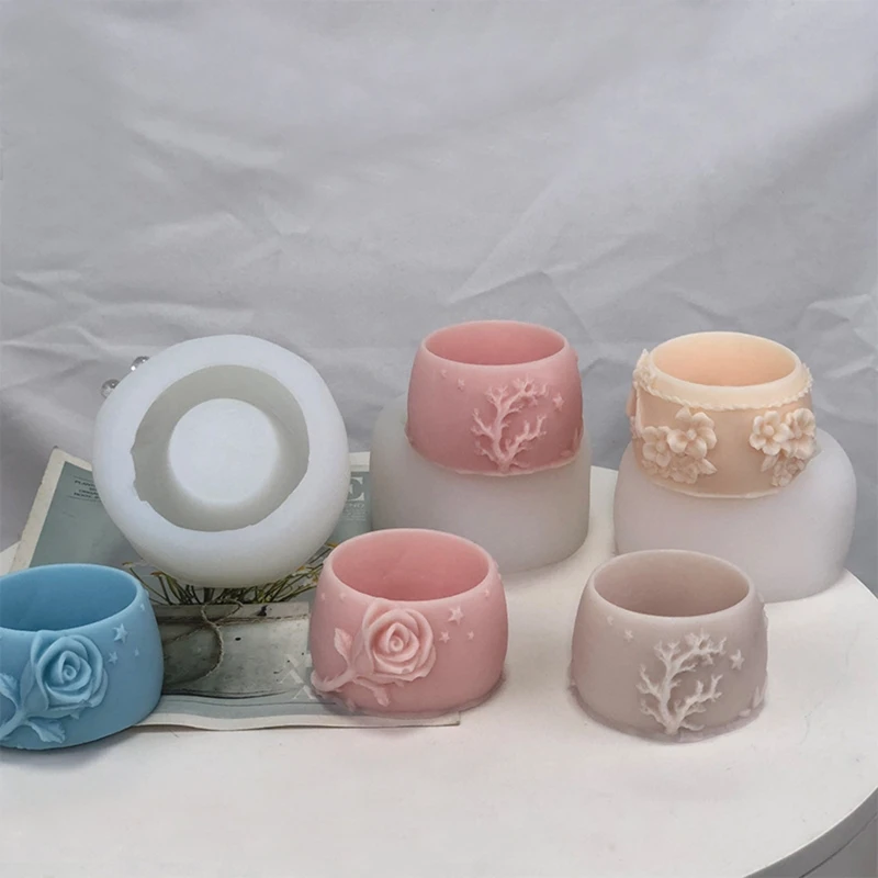 

DIY Silicone Concrete Flower Pot Ornament Mold for Plant Decor Succulent Plants