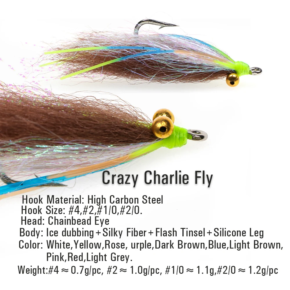 Wifreo 3 шт. сумасшедшая круглая звезда Чарли Fly Eyes Bonefish разрешение Tarpon Redfish Морская