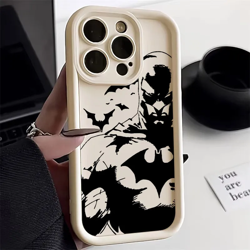 Чехол для телефона The B-Batmans Art для iPhone 17E, 11, 12, 13, 14, 15, 16, 17 Pro Max, 17 Air, 15 Plus, 16e, 13 Mini, силиконовая задняя крышка (art.: 3920d97bee083) - 3920d97bee083