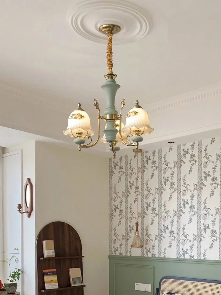 Американская пасторальная ретро-люстра для спальни