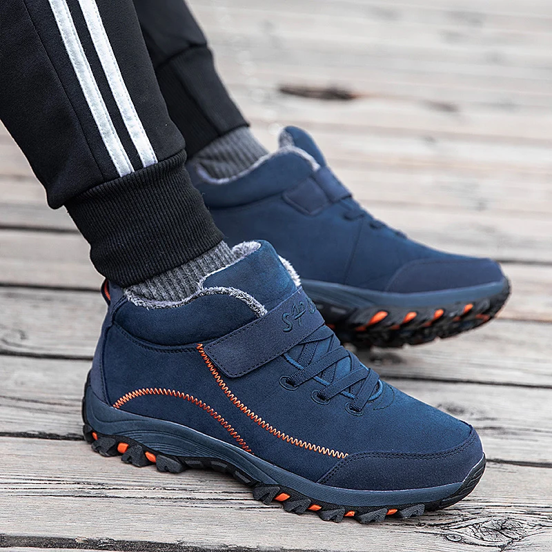 Brand Men's Winter Boots Outdoor Hiking Shoes Men Sneakers Women Warm Boots Comfortable Walking Shoes Women Men Large Size 35-49