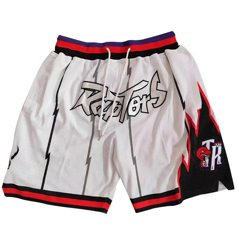 

Vintage Basketball Jersey Toronto Style Basketball Training Shorts Raptor Short Pants for Men and Women Beach Clothes