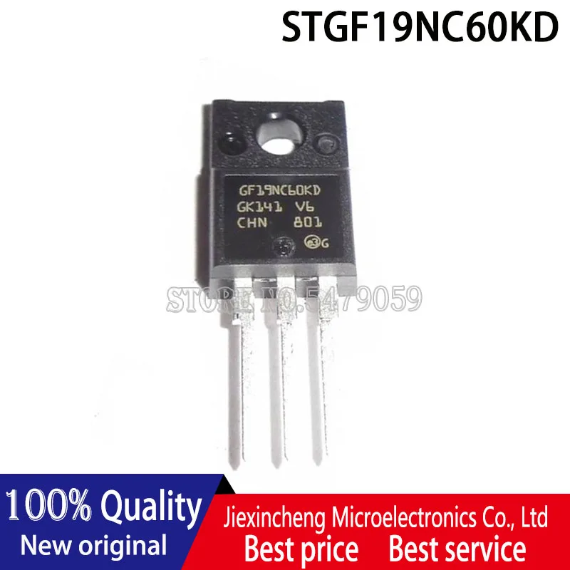 Новый оригинальный NDF04N60ZH IRFI9520GPBF TSF65R190S2 TSF60R190S2 STGF19NC60KD TO220F, 5 шт.