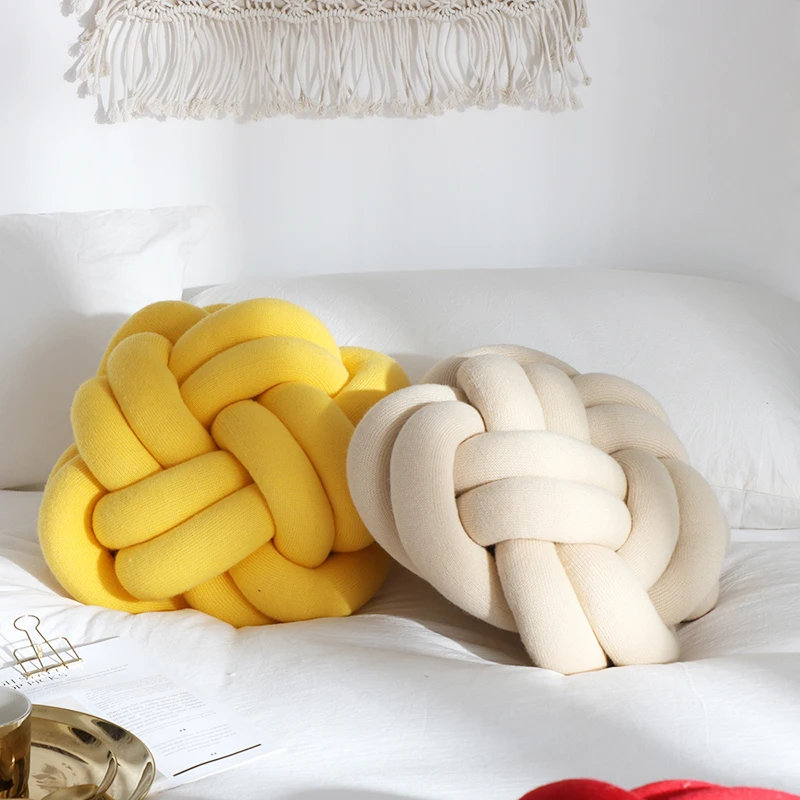 

AL Colorful Knot Pillow Acrylic Customized Hot-selling Sofa Knot Cushion Pillow