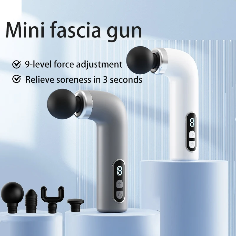НОВЫЙ мини-массажный пистолет фасциальный аппарат 9-уровневый вибрационный для