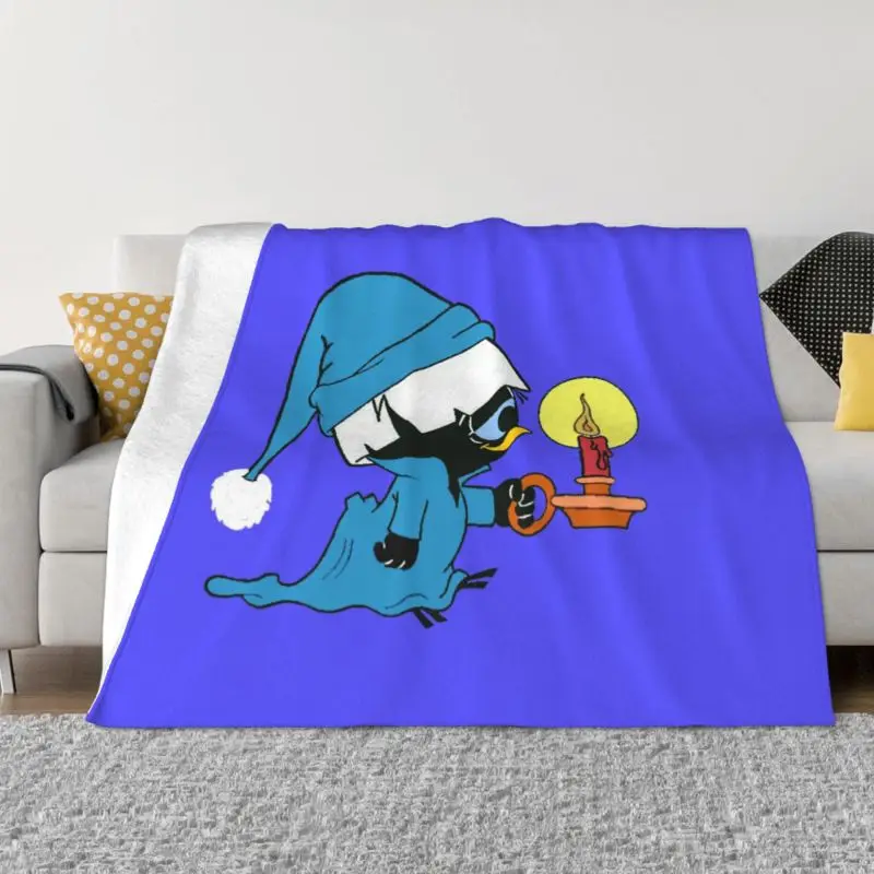 

Calimero At Night Blankets Warm Flannel Cartoon Comic Throw Blanket for Bed Couch Bedspread