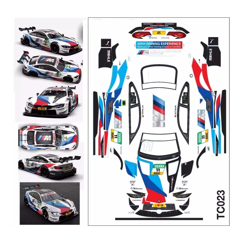Team C TC023 1/10 DTM Rc Racing Car Toys, Transparent Body Shell With Tail Wing/Metal Bracket enlarge