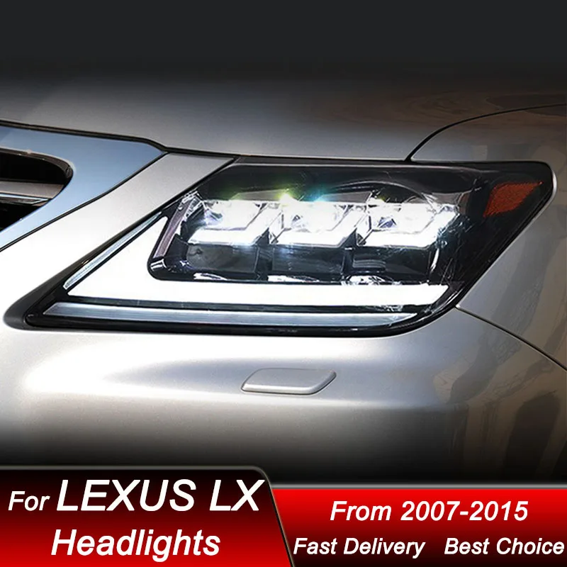 Автомобильные фары для Lexus LX LX570 07-15 полный цвет новый стиль сборка фар