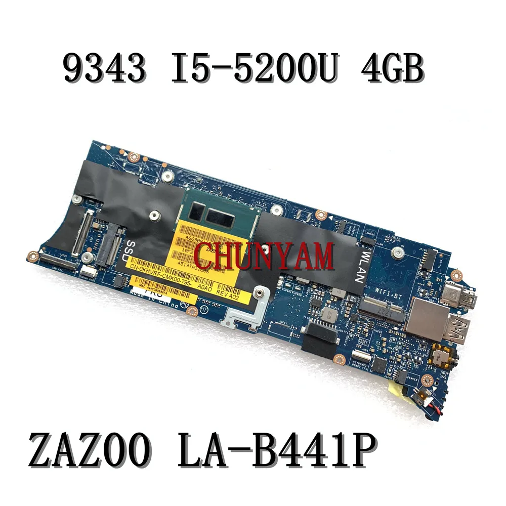 Стандартная материнская плата для ноутбука Dell XPS 13 9343 с процессором I3 I5 I7 4/8 ГБ ОЗУ