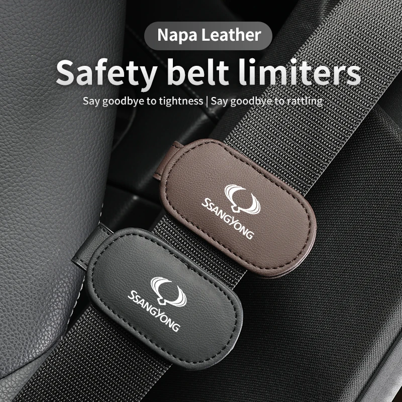 

2pcs Universal Car Seat Belt Clip Seat Belt Adjustable Auto Stopper For SsangYong Actyon Korando Rexton Kyron Rodius Tivoli Muss