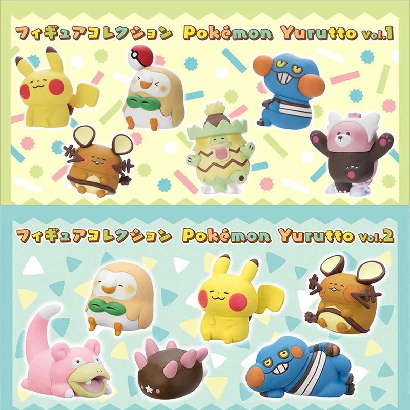 Yurutto Gacha Pokemon Center Pokemon Kanahei Pikachu Rowlet Anime Figures