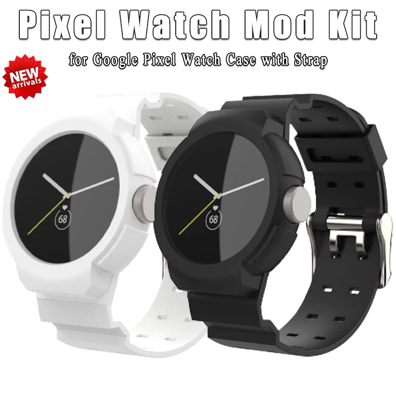 

TPU Case+Strap Modification Kit for Google Pixel Watch Bracelet Correa TPU Protector Cover Band for Google Pixel Watch Strap