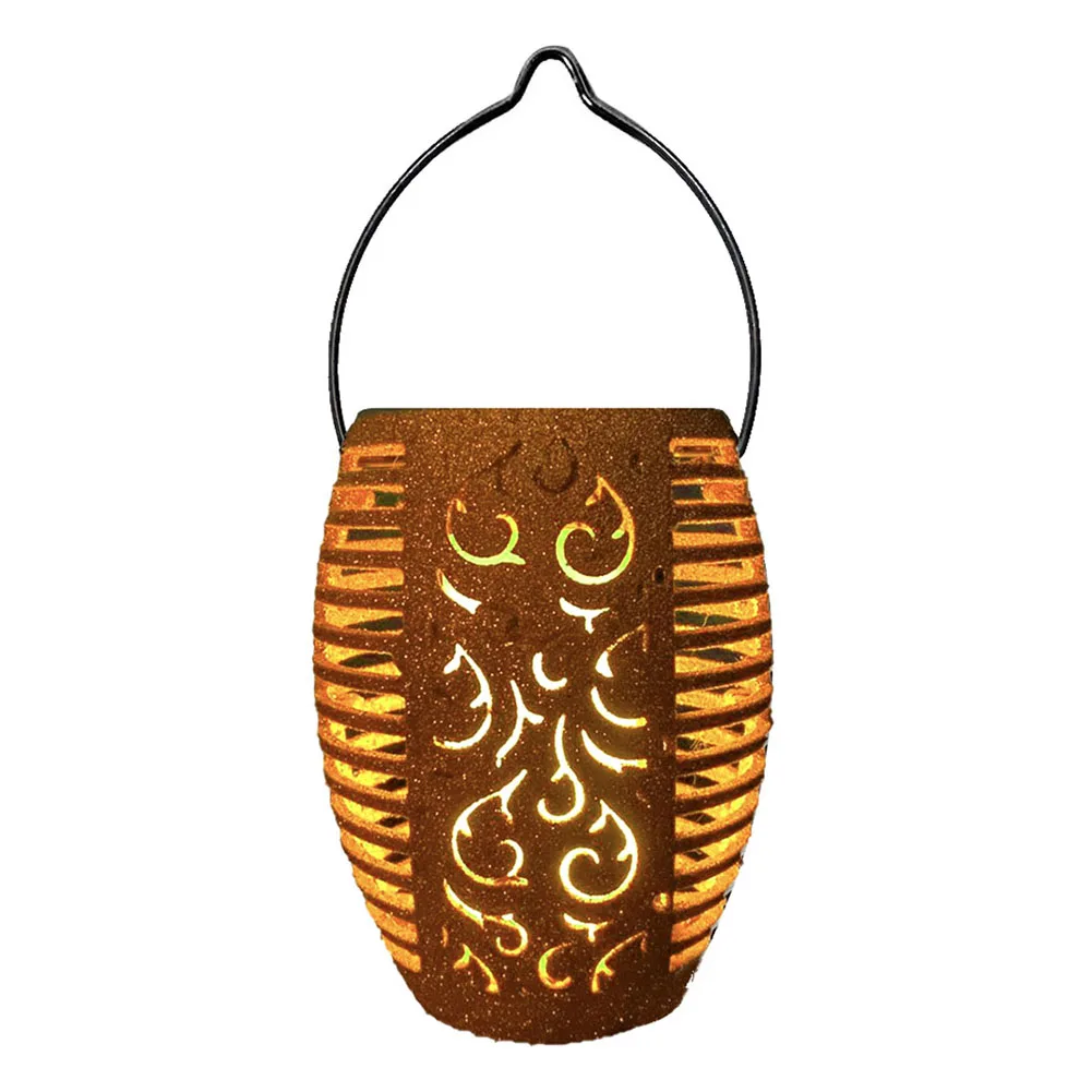 

LED Solar Lamp Retro Lantern Flicker Flame Night Light Outdoor Hanging Lamp
