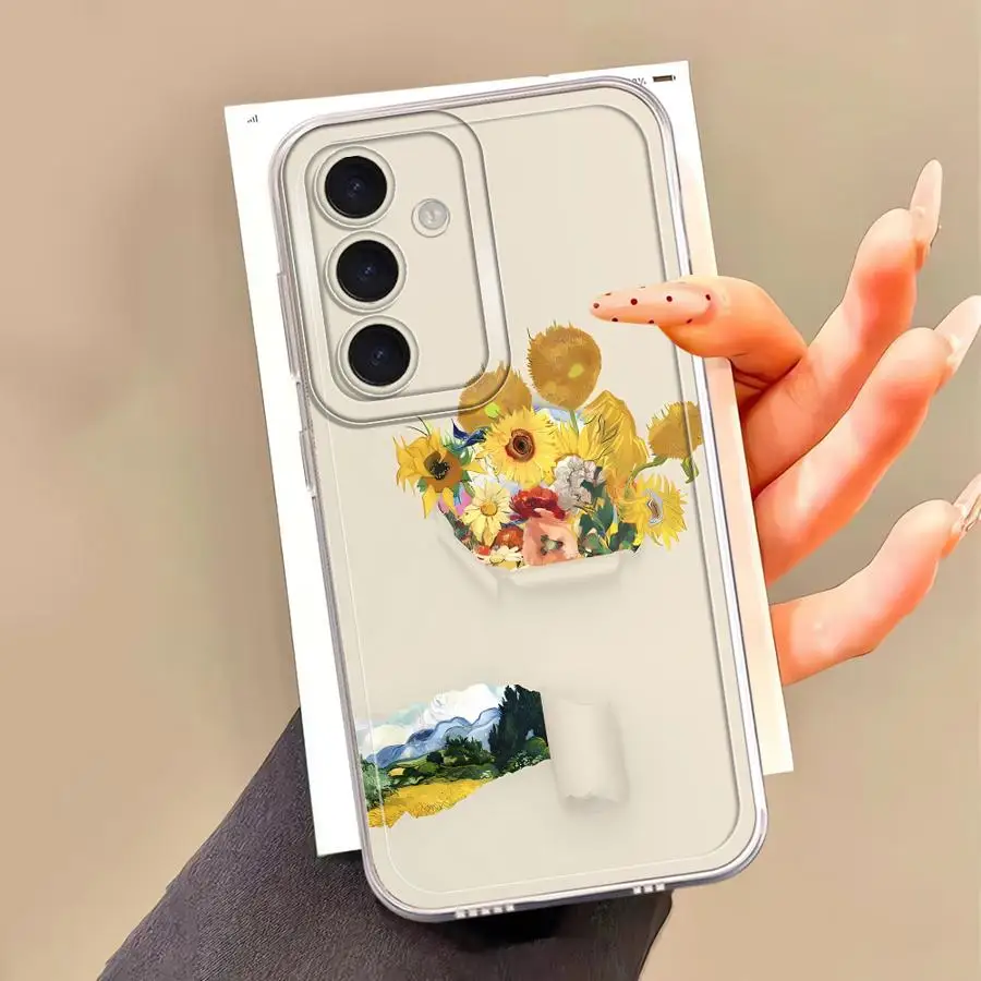 Фото Чехол для Samsung Galaxy A32 A52s A50 A52 A16 A21s A71 A12 A72 A31 A51 Прозрачный чехол Van Gogh Art №5