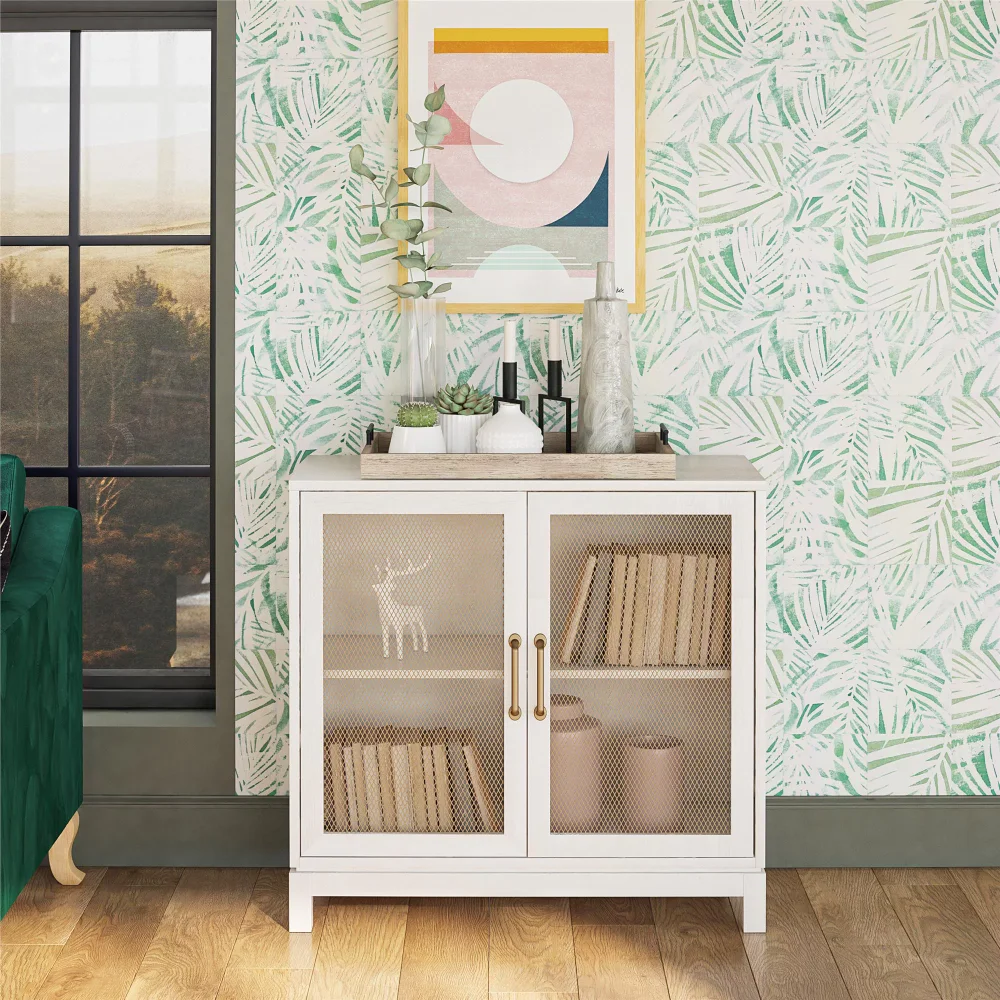 

Tess Accent Cabinet,Living Room Cabinets, Ivory Oak