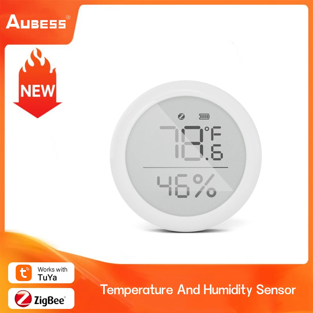 

Tuya ZigBee Smart Temperature And Humidity Sensor LED Extremely Mini Indoor Hygrometer Controller Monitoring For Smart Life