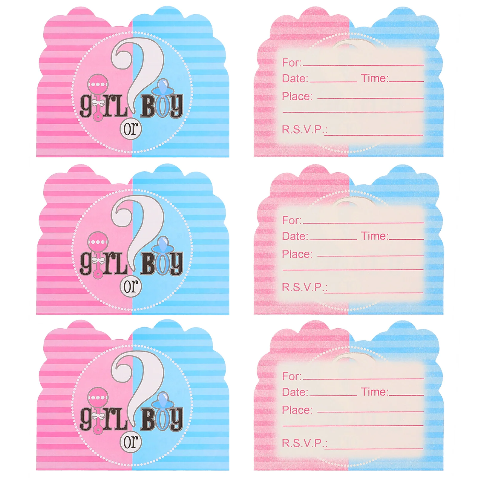 

32pcs Gender Reveal Party Invitation Cards Baby Shower Invitations Party Supply