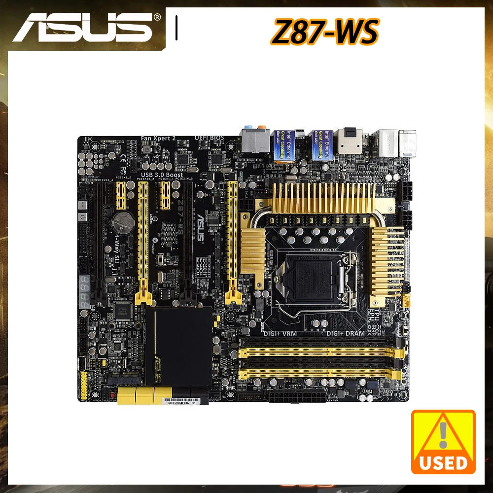 

ASUS Z87-WS Motherboard 1150 Motherboard DDR3 32GB RAM Support Kit Xeon E3-1241 v3 Core i3 i5 i7 Cpus Intel Z87 HDMI PCI-E 3.0