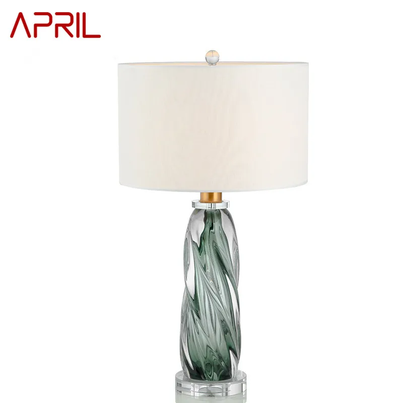 

APRIL Nordic Glaze Table Lamp Modern Art Iiving Room Bedroom Study Hotel LED Personality Originality Desk Light