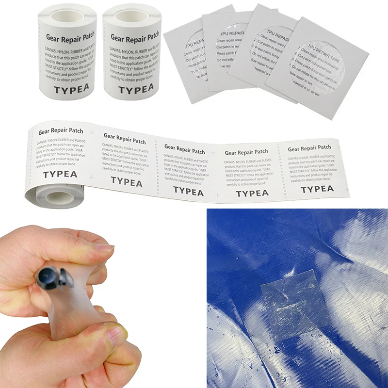 

Outdoor Tent Repair Tape Waterproof Patch Camping Self Adhesive Portable Transparent Cloth Patches TPU Multifunctional Sticker